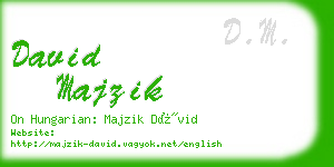 david majzik business card